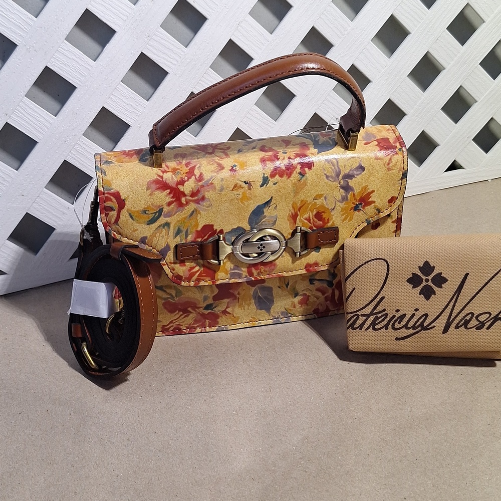 NWT Patricia Nash Womens Vintage Vegetable Tan Porcili Top Handle Bag - Picture 10 of 11
